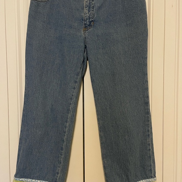 3 Sisters Green and Blue Patterned Jacket and Jean set. In like new condition. - Picture 11 of 12